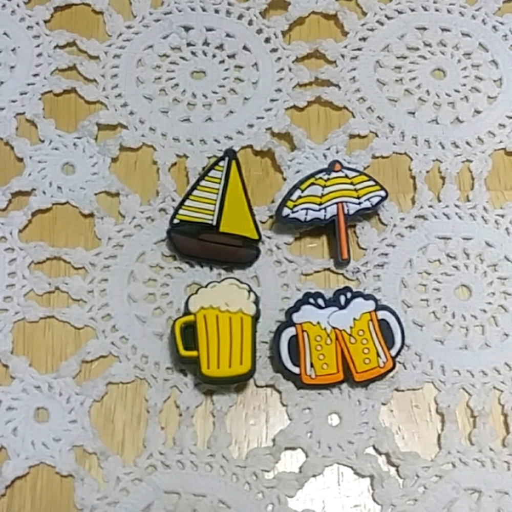 Sailing, Vacay, Beach Theme Jibbitz - shoe charms for CROCS or similar shoe